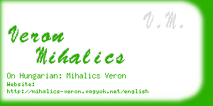 veron mihalics business card